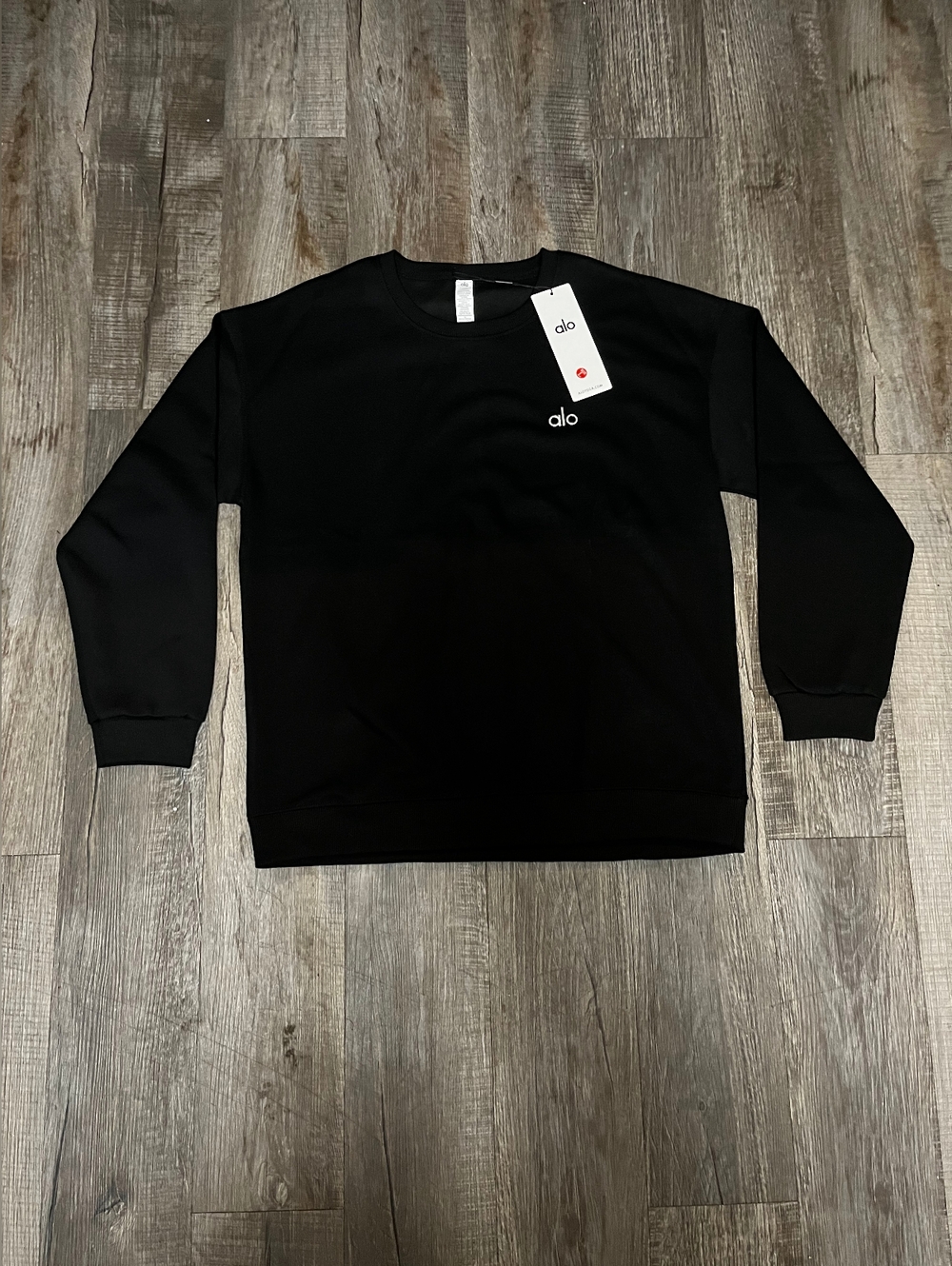 ALO Yoga Black Crewneck Sweatshirt